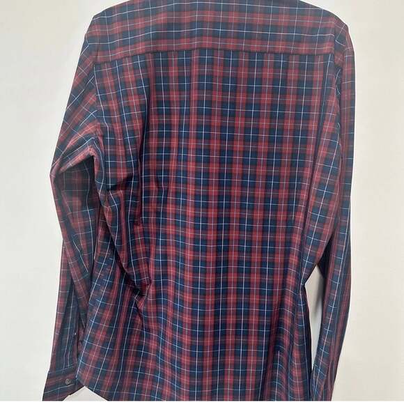 Mizzen & Main Draper Leeward Long Sleeve Mens L Trim Fit Plaid Button Up Shirt - Picture 6 of 7